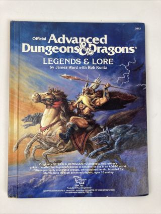 Legends And Lore Tsr Advanced Dungeons And Dragons 1984 Ad&d 2013