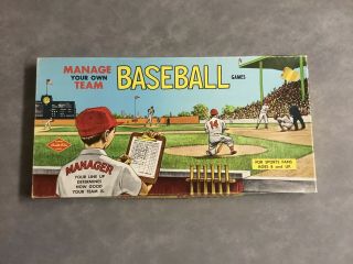 Vintage 1950’s “warren Games - Built Rite” Manage Your Own Team Baseball Game