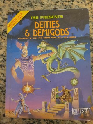 Advanced D&d Tsr Presents Deities And Demigods Book 1980