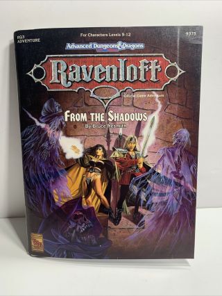 Tsr Rq3 Ravenloft From The Shadows 9375 Advanced Dungeons & Dragons With Map