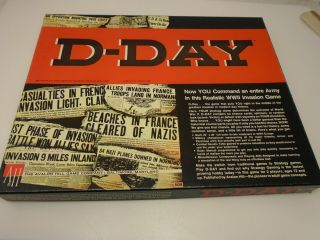 D - Day Invasion Game By Avalon Hill Games Revised 1977 Punched Complete