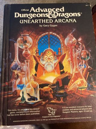 Advanced Dungeons & Dragons Unearthed Arcana 1st Edition