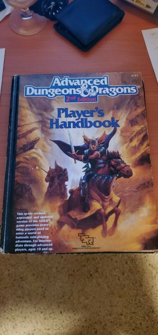 Player’s Handbook Advanced Dungeons & Dragons 2nd Edition 1989 2101 Ad&d Tsr