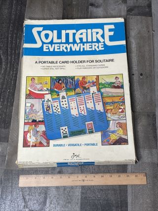 Solitaire Everywhere Portable Card Holder Game Vintage 1982 Bedrest Activity
