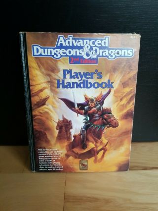 Player’s Handbook Advanced Dungeons And Dragons 2nd Edition 1989 2101 Ad&d Tsr N