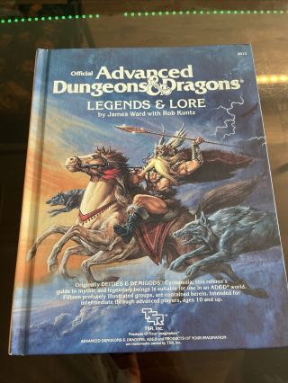Vintage Advanced Dungeons & Dragons Legends & Lore Book Tsr 1984 2013