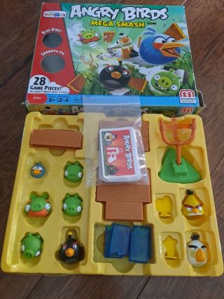 Angry Birds Mega Smash Board Game Toys R Us Discontinued Mattel 2011 Notes