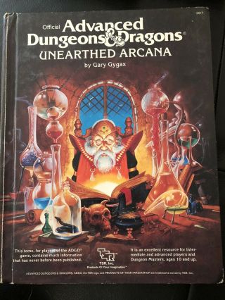Advanced Dungeons & Dragons Unearthed Arcana 1st Edition,  Tsr,  1985,  Good,