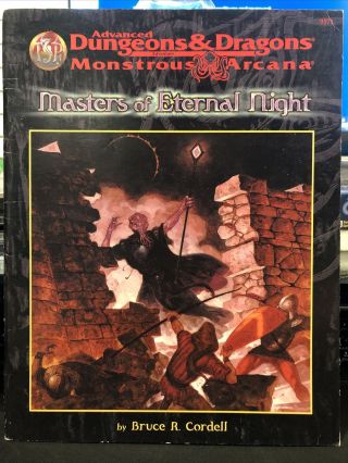 Masters Of Eternal Night (ad&d/monstrous Arcana Accessory) Dnd D&d