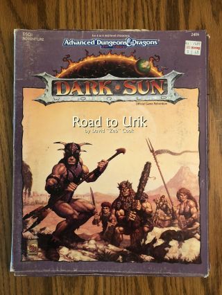 Dsq1 Road To Urik 1992 Dark Sun Ad&d 2nd Ed Boxed Set 2406.  Complete