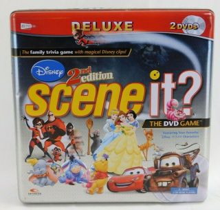 Disney Scene It? 2nd Edition Deluxe Dvd Game Collectible Tin