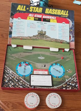 Cadaco All Star Baseball Board Game With 120 Player Discs From 1973 And 1974