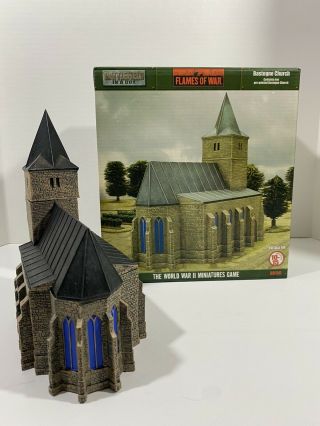 Battlefield In A Box Flames Of War Miniatures Game Bastogne Church 10 - 15mm