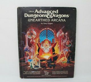 Ad&d Unearthed Arcana 1st Edition Book Advanced Dungeons & Dragons Tsr 1985 Rpg