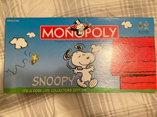 Monopoly - Snoopy “it’s A Dog’s Life” Collector’s Edition Full Board Game Set