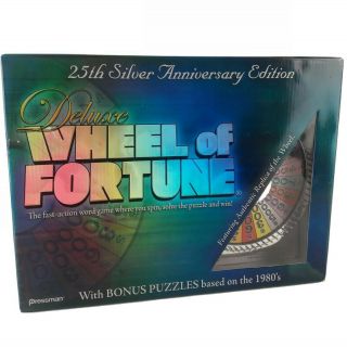 Deluxe Wheel Of Fortune Board Game 25th Silver Anniversary Edition Pressman