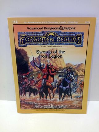 Tsr 9226 1988 Ad&d Forgotten Realms Swords Of The Iron Legion 1st Edition