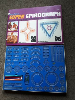 Vintage Spirograph - Denys Fisher 1971 Complete With 4 Pens
