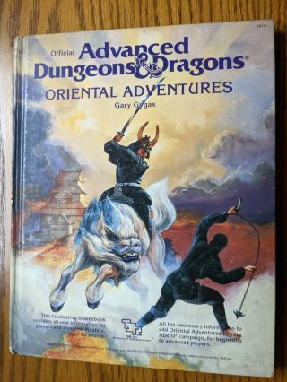 Oriental Adventures Tsr Ad&d Advanced Dungeons & Dragons D&d 1985 Gary Gygax