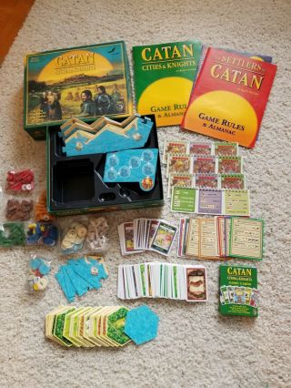 The Settlers Of Catan & Cities And Knights 4th Edition Expansion With Card Set