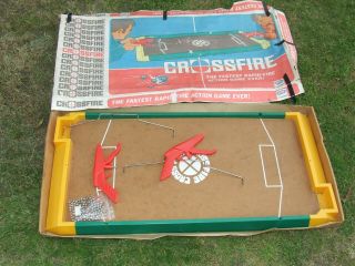 Vintage Crossfire Game By Ideal 1970s Rapid Gun Action Game | Complete