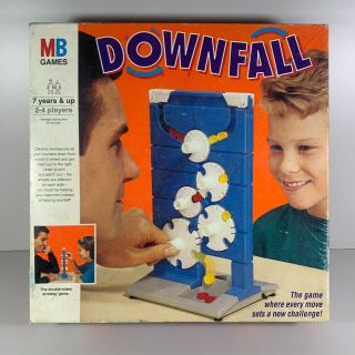 Vintage Hasbro Mb Games Downfall Game 1992 Complete