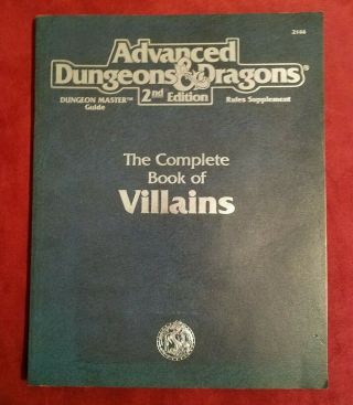 Complete Book Of Villains Advanced Dungeons And Dragons Tsr Ad&d