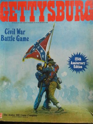 Gettysburg Civil War Battle Game 125th Anniversary Edition Avalon Hill