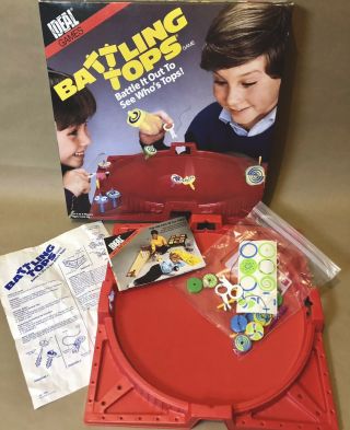 Complete Battling Tops Game - 1986 Vintage Ideal Games 7094