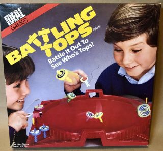 COMPLETE BATTLING TOPS GAME - 1986 Vintage Ideal Games 7094 3