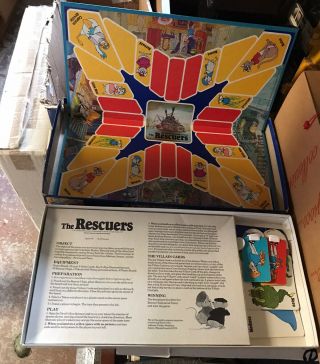 Walt Disney ' s - The Rescuers Board Game - Parker Brothers Vintage 1977 COMPLETE 2