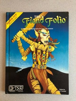 Advanced Dungeons & Dragons Ad&d Fiend Folio 1st Edition -
