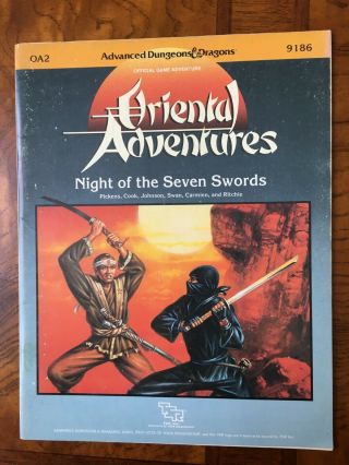 Dungeons And Dragons Oriental Adventures Oa2 Night Of The Seven Swords