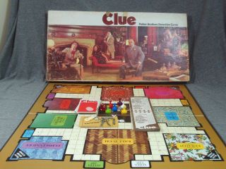 Vintage 1972 Clue Parker Bros Detective Board Game 100 Complete