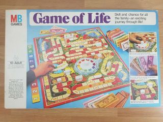Game Of Life Board Game By Mb Games Vintage Very Rare 1976 Version 100 Complete