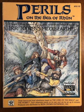 Perils On The Sea Of Rhun 1989 Merp Middle Earth Rpg Rolemaster Iron Crown