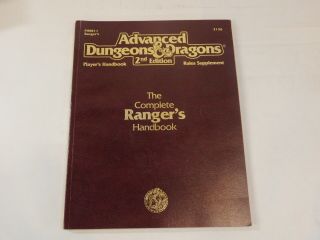 1993 The Complete Ranger’s Handbook,  Ad&d 2nd Ed Tsr Inc.  (phbr11) (2136) D&d