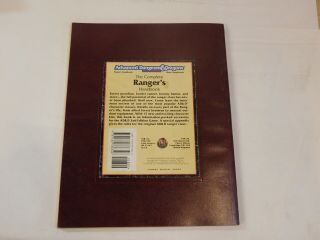 1993 The Complete Ranger’s Handbook,  AD&D 2nd Ed TSR Inc.  (PHBR11) (2136) D&D 2