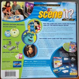 Disney Deluxe Scene it? 2nd Edition DVD Game Tin 2007 Two DVDs W/Pixar Character 2