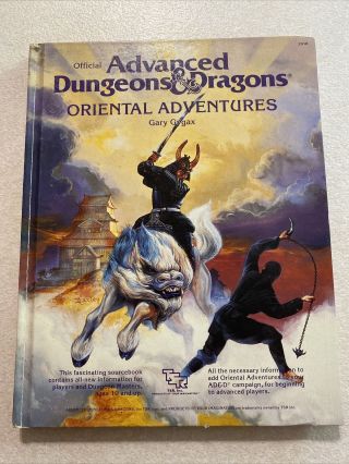 Tsr Advanced Dungeons & Dragons Oriental Adventures Gary Gygax 1985