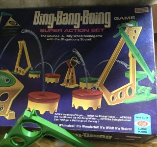Rare Bing Bang Boing Vintage 1972 Ideal Game Action Set Ball Bounce W Box