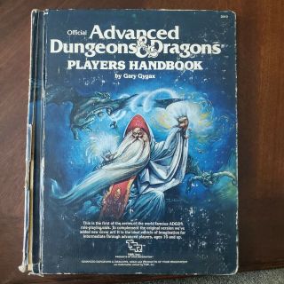 Dungeons And Dragons D&d 1st Edition Players Handbook By Gary Gygax
