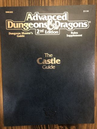 Advanced Dungeons And Dragons: 2nd Edition The Castle Guide Tsr 2114 Dmgr2