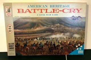 Battle Cry Milton Bradley American Heritage Vintage Board Game Civil War 1961