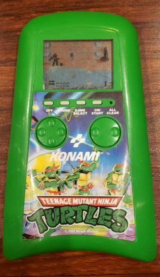1989 Vtg Tmnt Konami Handheld Video Game - Teenage Mutant Ninja Turtles