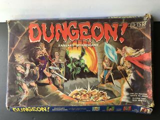Vintage Tsr Dungeon Board Game 1980 Dungeons And Dragons 80’s D&d Fantasy