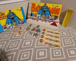 Vintage 1966 The Batman Game Board Game - Milton Bradley Key To Fun And Learning