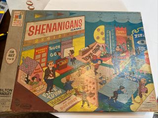 Vintage Milton Bradley Shenanigans Board Game 1964 - Appears Complete