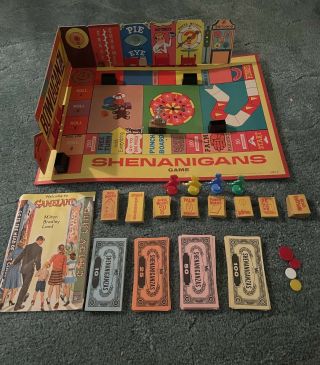 Vintage Milton Bradley Shenanigans Board Game 1964 - Maybe Complete