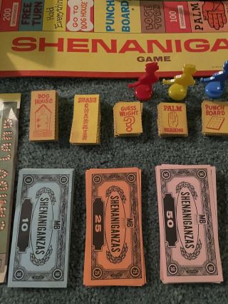 VINTAGE MILTON BRADLEY SHENANIGANS BOARD GAME 1964 - Maybe Complete 3